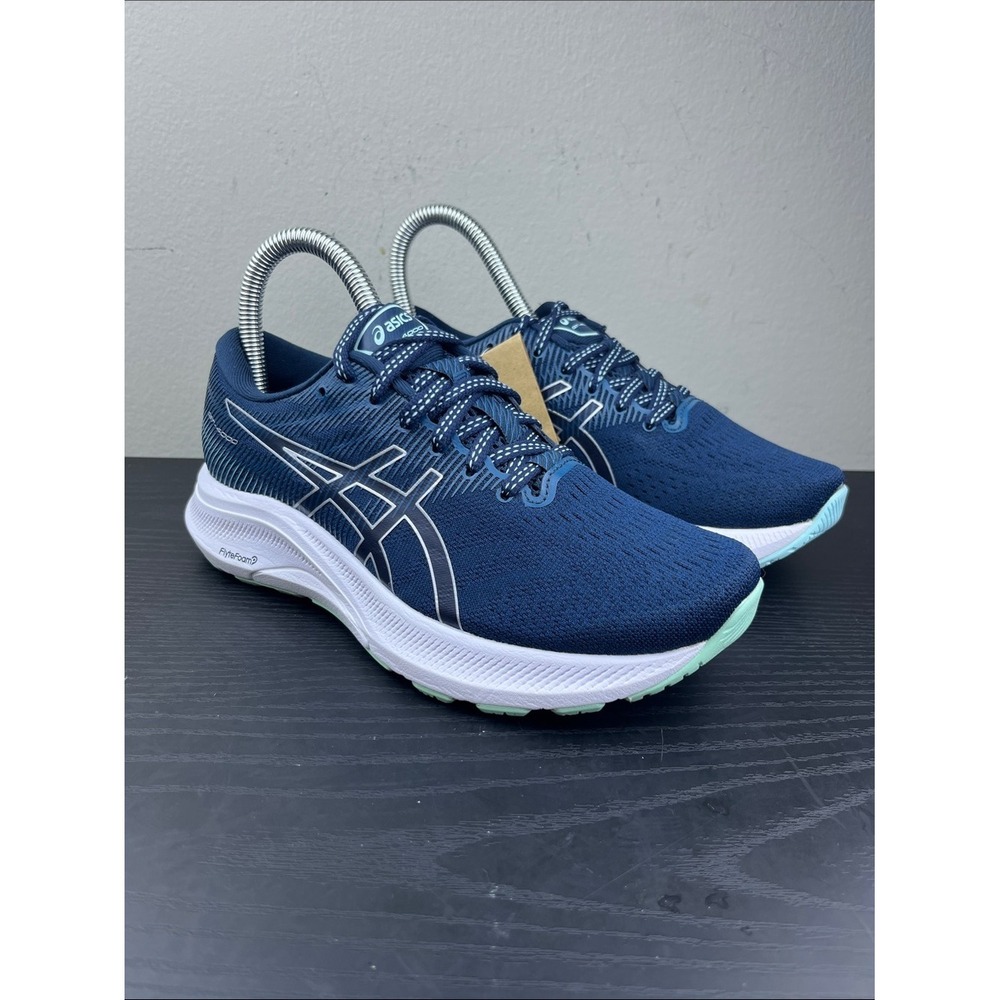 ASICS GT-4000 3 Running Shoes Navy Mint‎ Women's Size 5 Stability Support